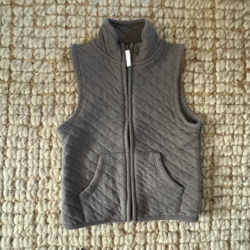 Chick Pea Gray Quilted Toddler Vest, 18 months